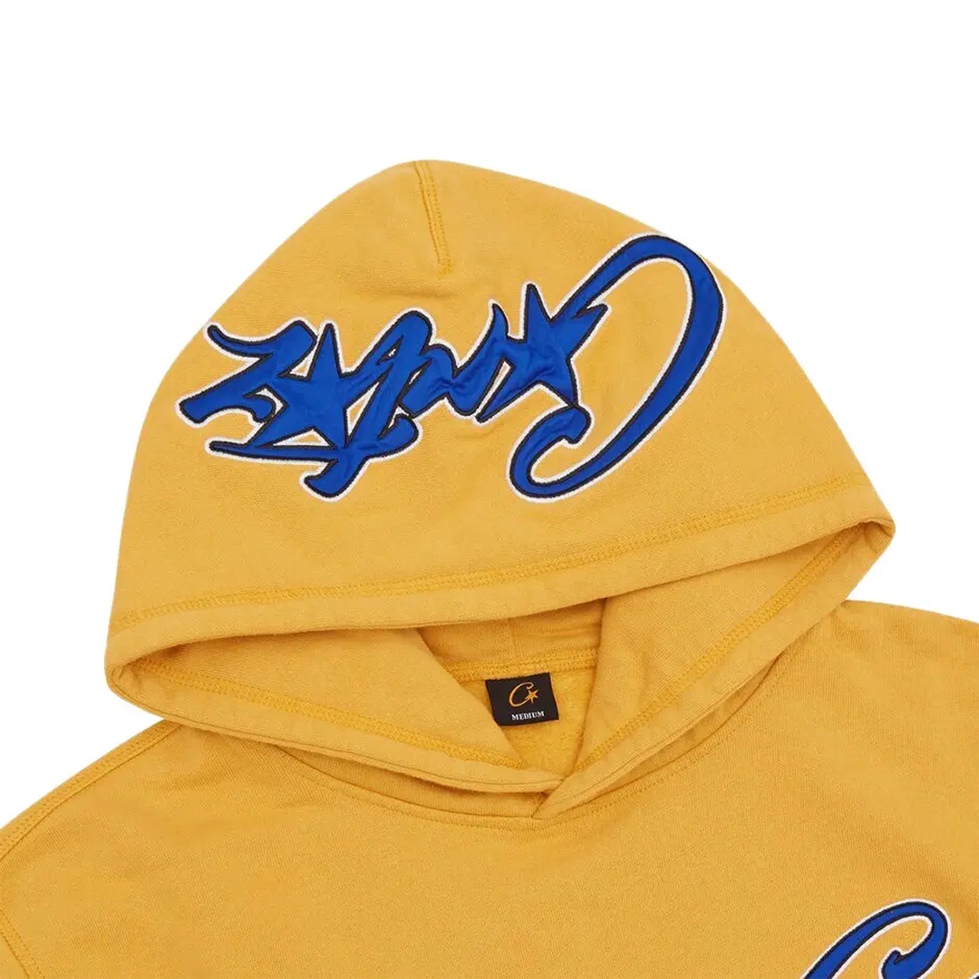 Saint C Star Applique Hoodie Yellow