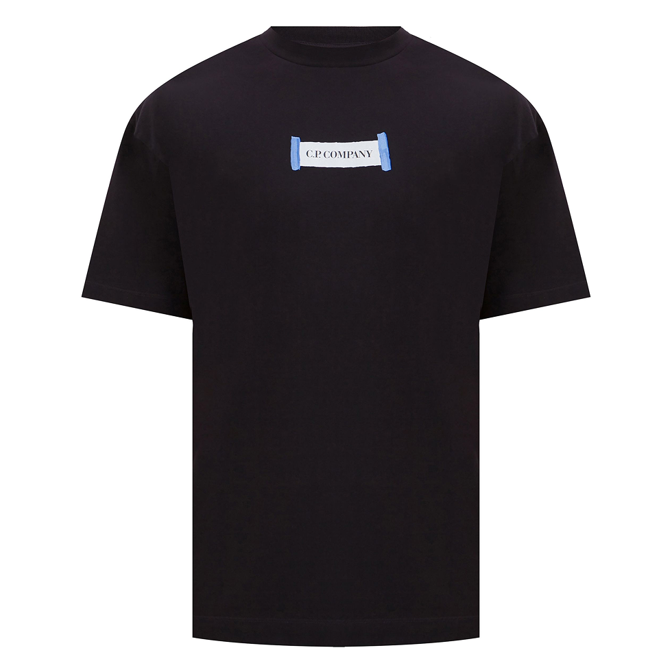 30/1 Jersey Blurred Logo Black Men's T-shirt