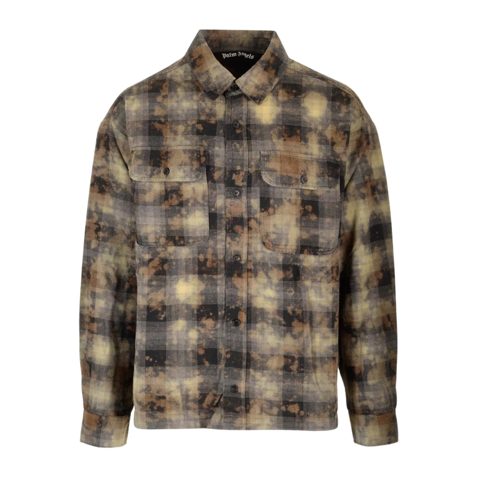 Curved Logo Checkered Shirt