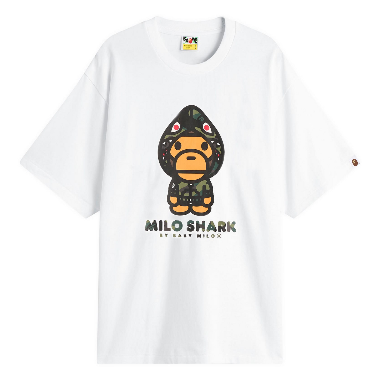 1st Camo Milo Shark T-Shirt White