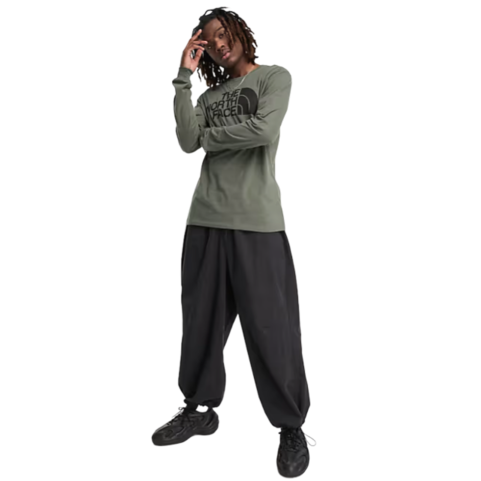 Half Dome Chest Print Long Sleeve T-shirt in Green