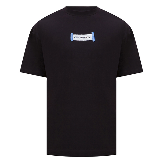 30/1 Jersey Blurred Logo Black Men's T-shirt