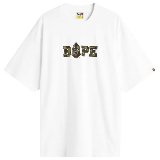 1ST CAMO BAPE LOGO T-SHIRT WHITE