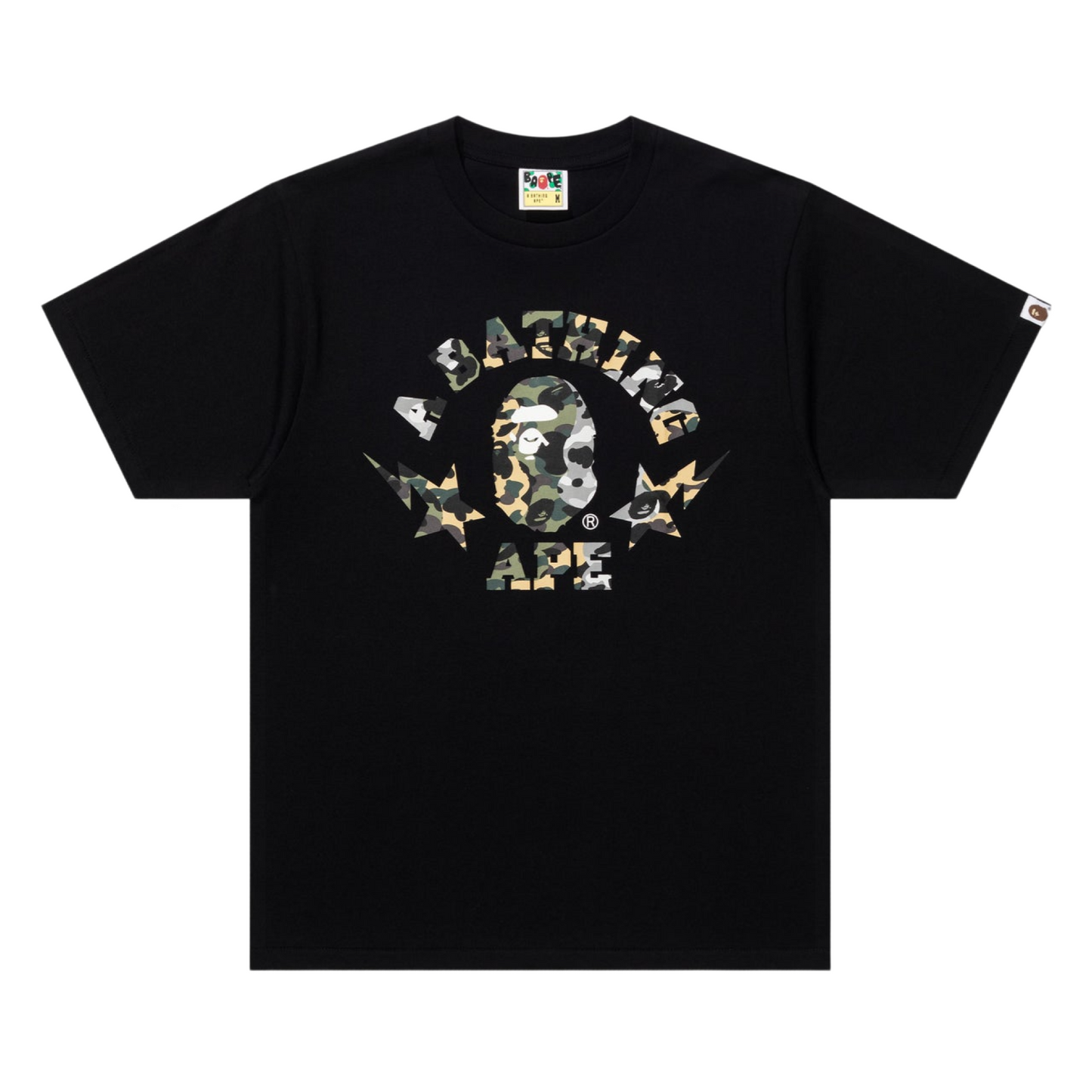 CAMO CRAZY STA COLLEGE TEE BLACK