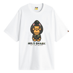 1st Camo Milo Shark T-Shirt White