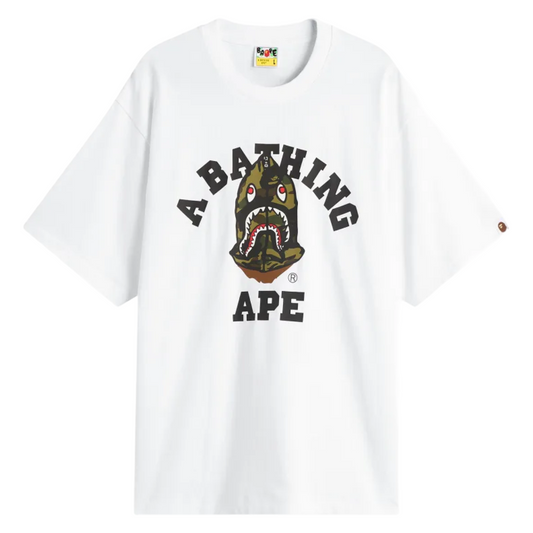 1ST CAMO SHARK SEIJIN COLLEGE T-SHIRT WHITE