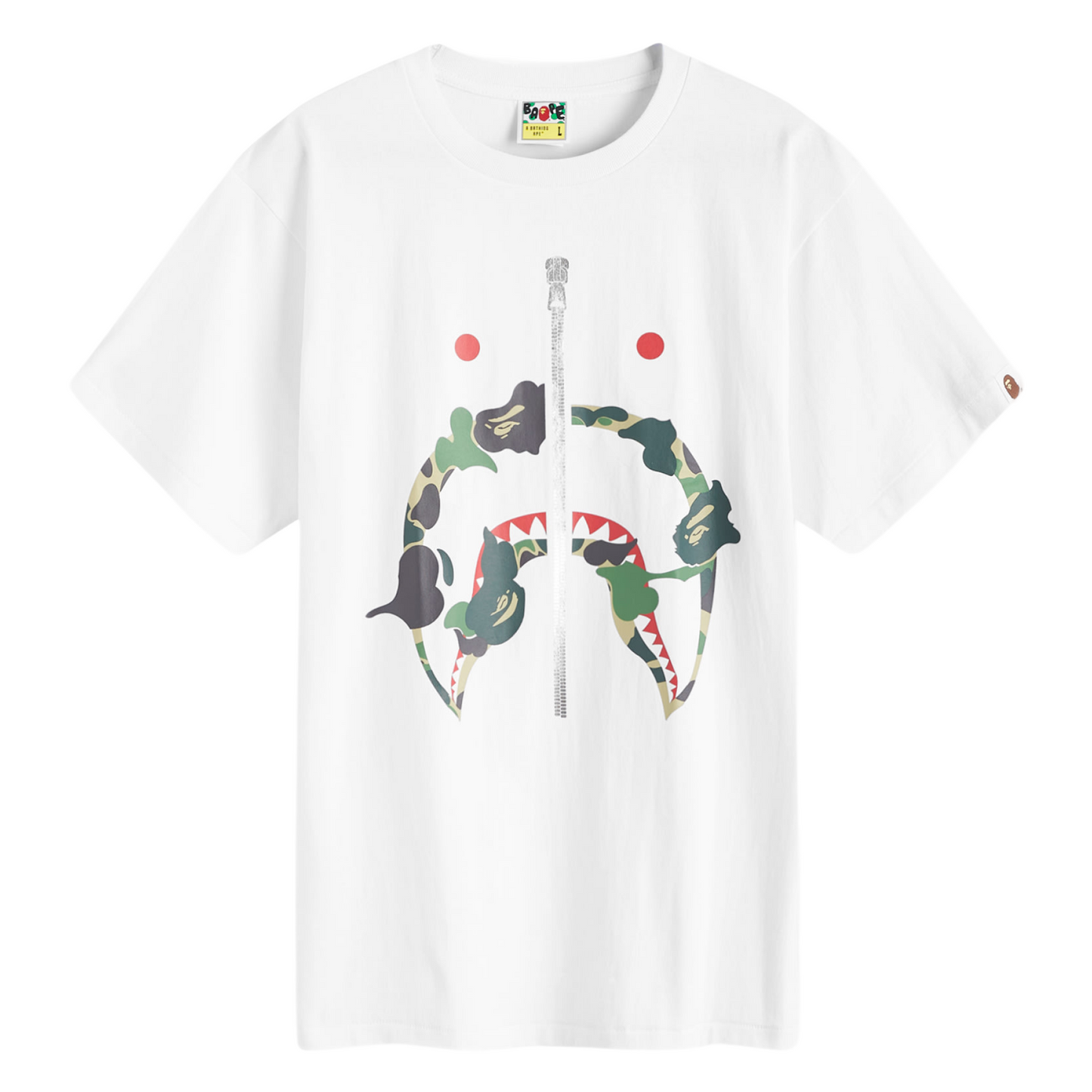 ABC CAMO REBUILD SHARK T-SHIRT WHITE