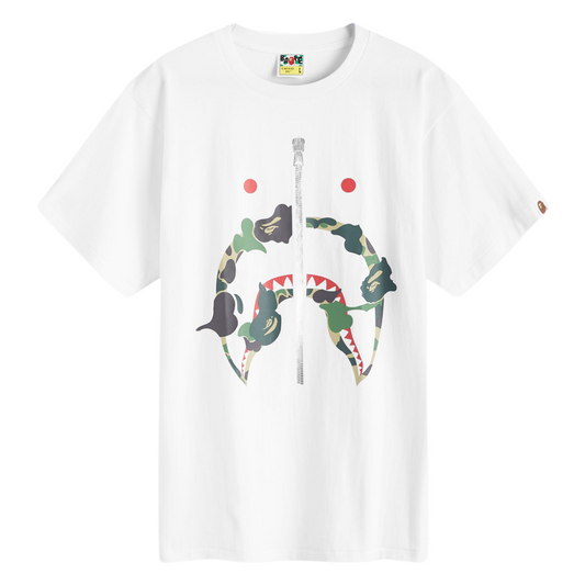 ABC CAMO REBUILD SHARK T-SHIRT WHITE