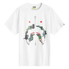 ABC CAMO REBUILD SHARK T-SHIRT WHITE