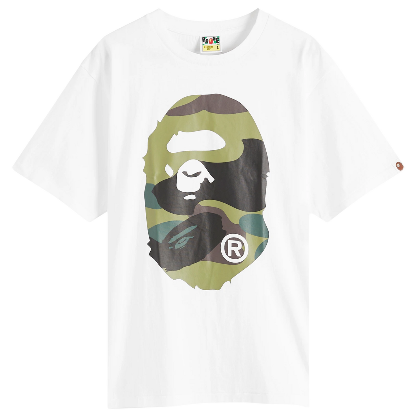 GIANT 1ST CAMO BIG APE HEAD TEE WHITE