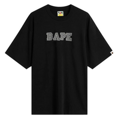 HAND DRAWN BAPE LOGO T-SHIRT BLACK