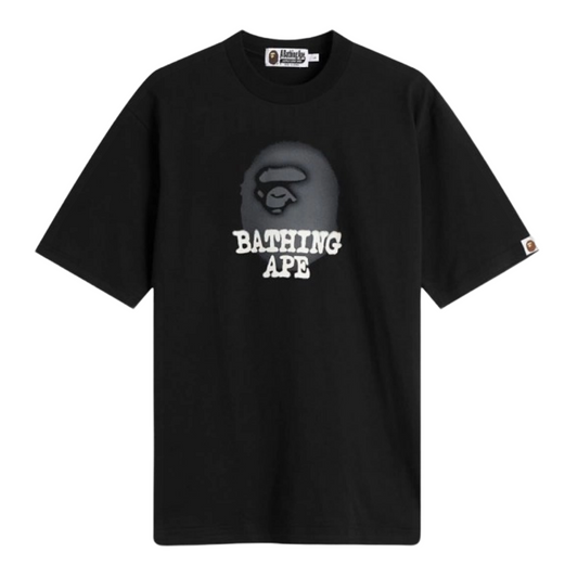 SPRAY APE HEAD LOGO T-SHIRT BLACK