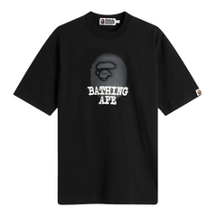 SPRAY APE HEAD LOGO T-SHIRT BLACK