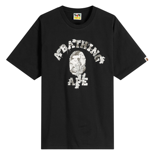 TREE EDGE CAMO COLLEGE T-SHIRT BLACK