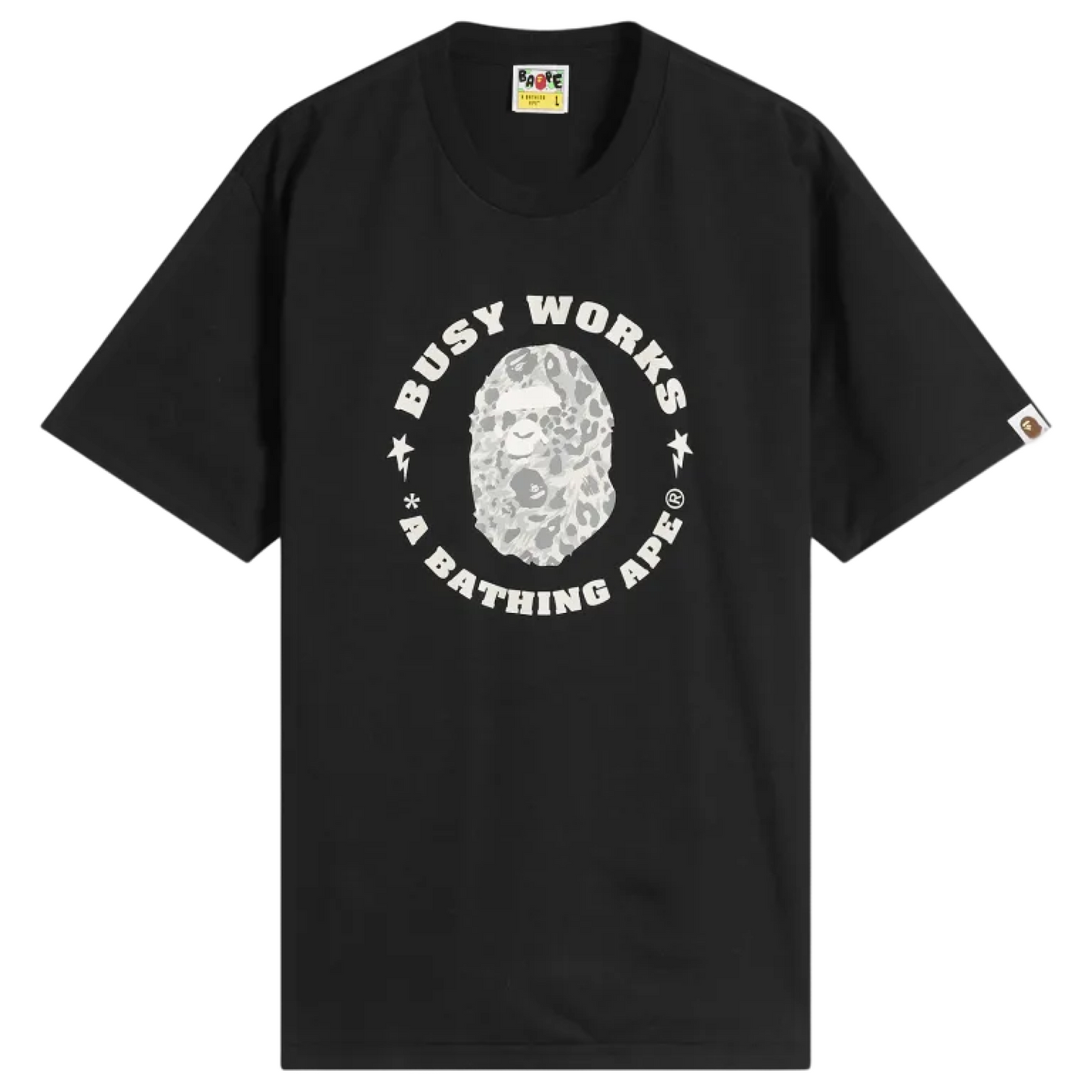 WILD LEOPARD BUSY WORKS STA T-SHIRT BLACK