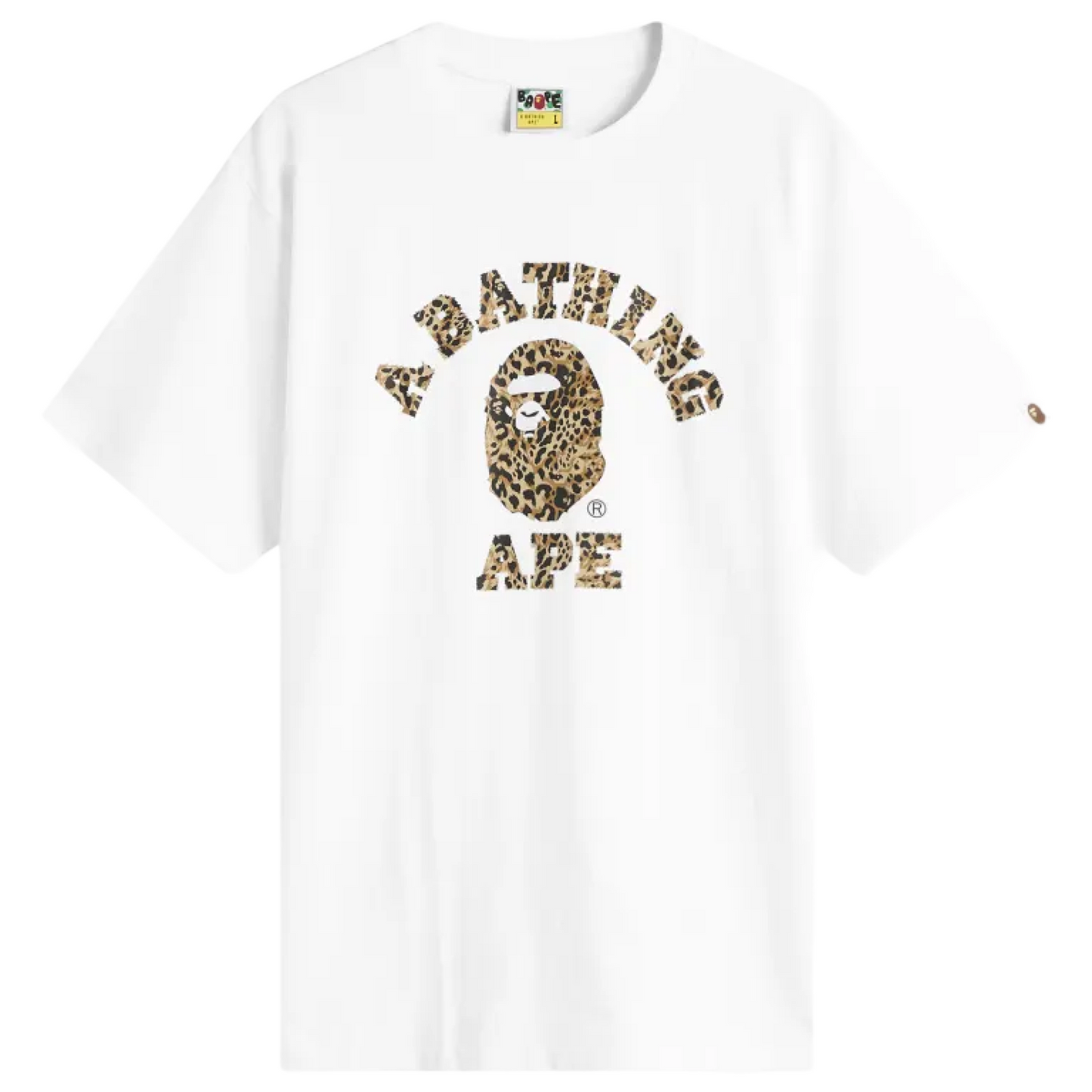 WILD LEOPARD COLLEGE T-SHIRT WHITE