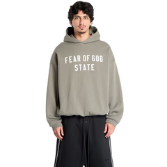 Essentials 90s Fit Fleece Hoodie Moss
