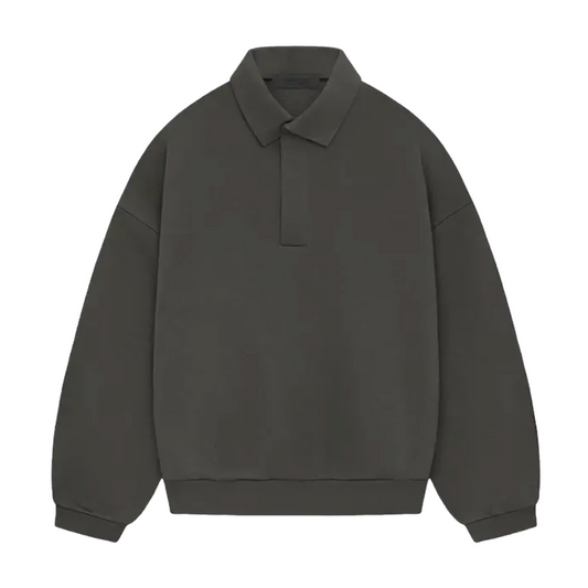 Fear of God Gray Long Sleeve Polo