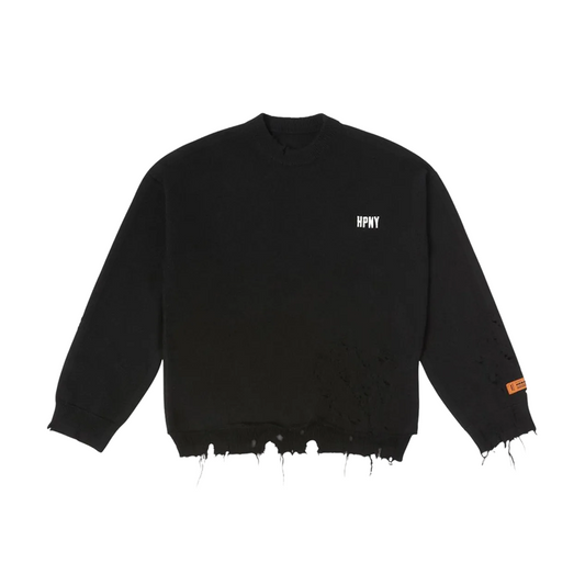 Shredded Knit Crewneck