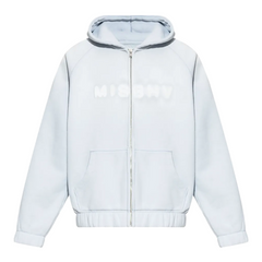 Community Ocean Washed Zipped Hoodie Blue