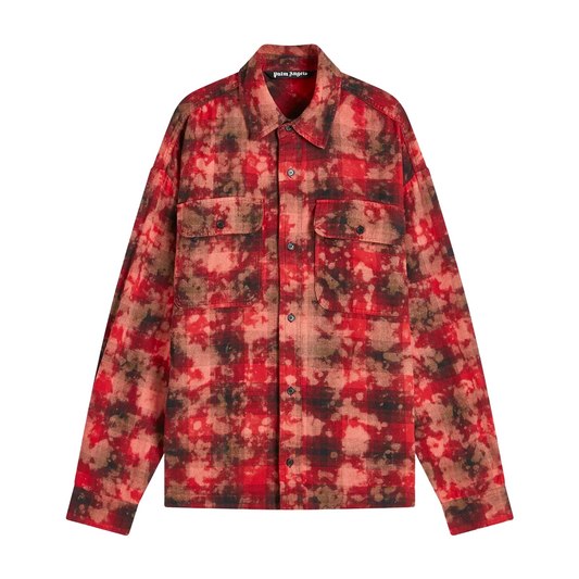 Palm Angels Curved Logo Check Shirt