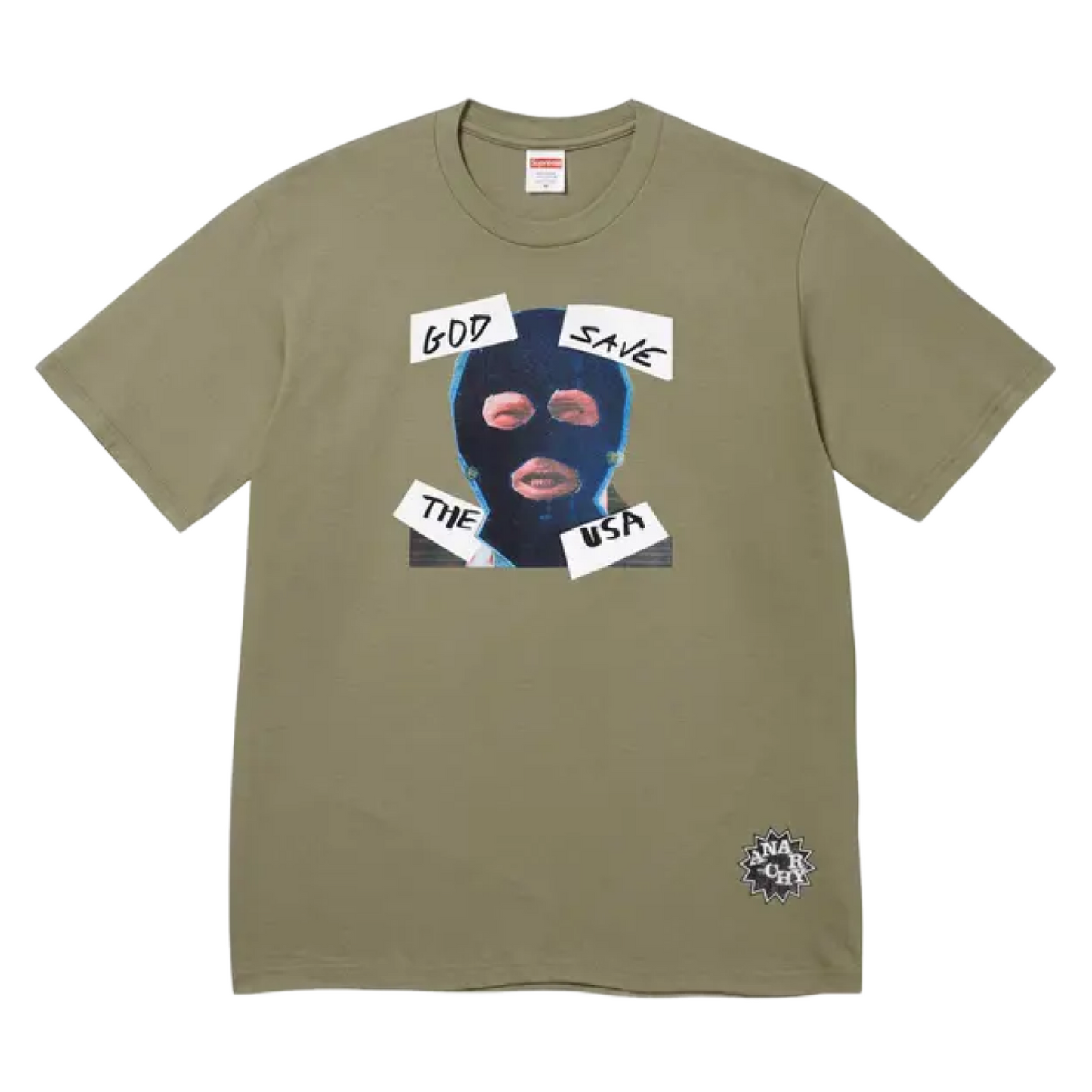 God Save Us Tee Light Olive