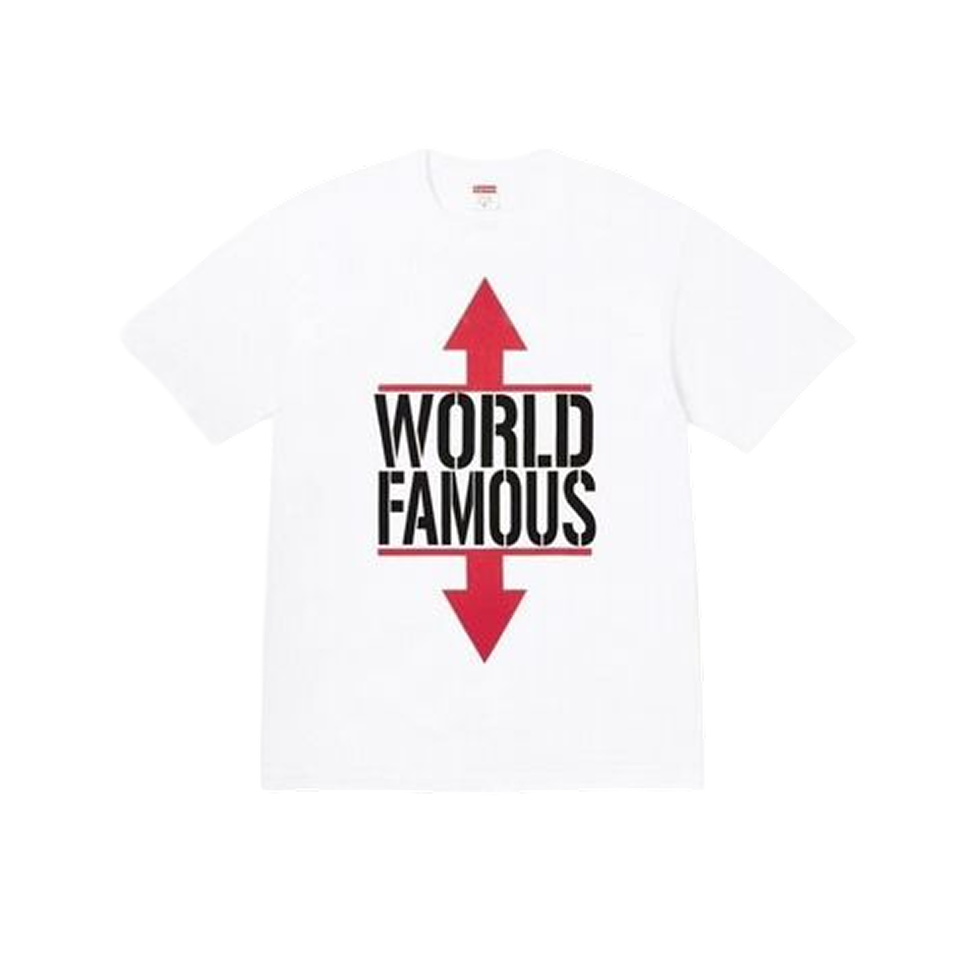 world famous tee white