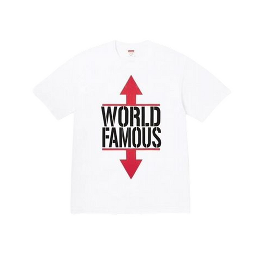 world famous tee white