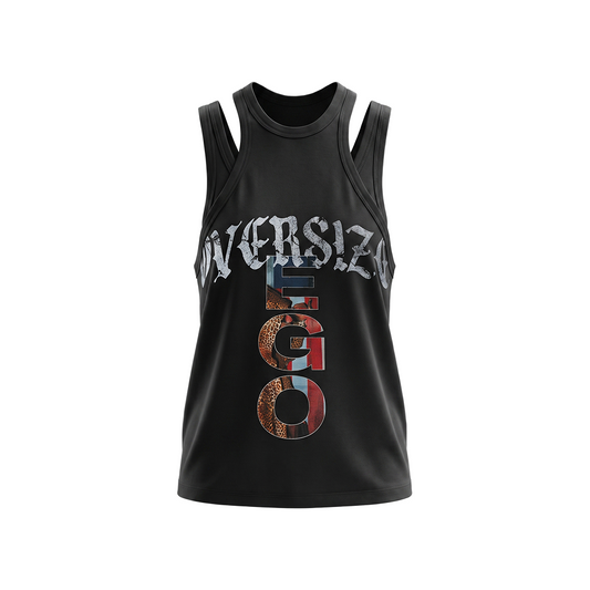 Oversize Ego Double Top Black